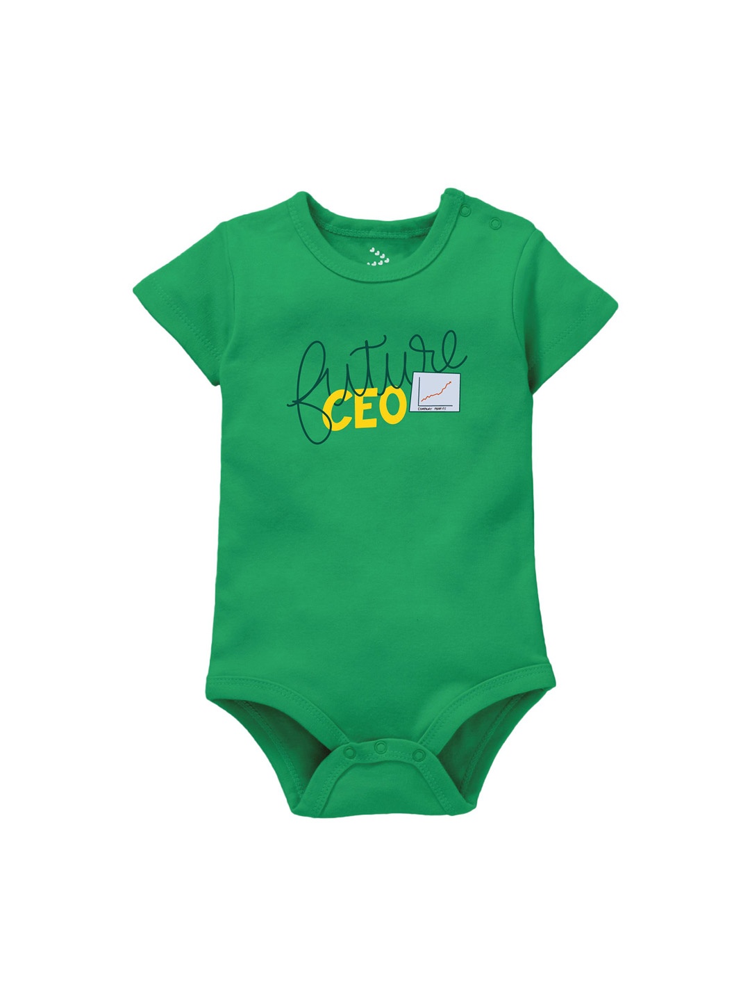 

Zeezeezoo Infants Printed Pure Cotton Bodysuit, Green