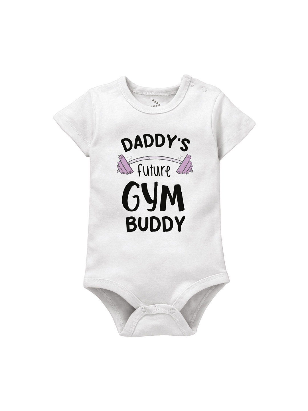 

Zeezeezoo Infants Printed Cotton Bodysuit, White
