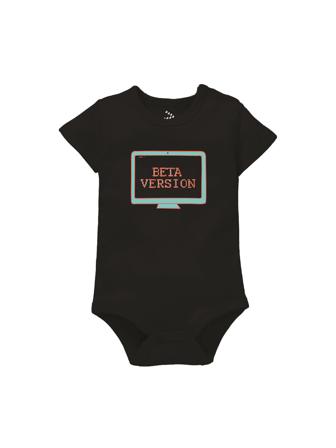 

Zeezeezoo Infants Beta Version Printed Pure Cotton Bodysuit, Black