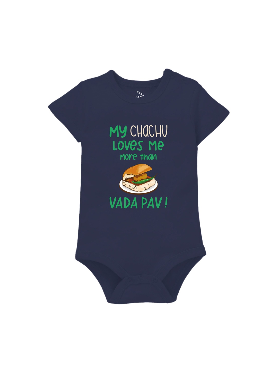 

Zeezeezoo Infants Printed Pure Cotton Bodysuit, Navy blue