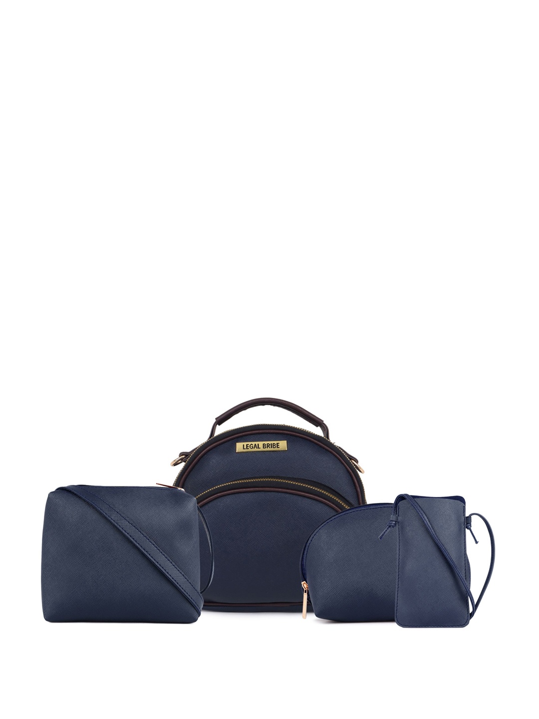 

LEGAL BRIBE PU Structured Handheld Bag with Fringed, Blue