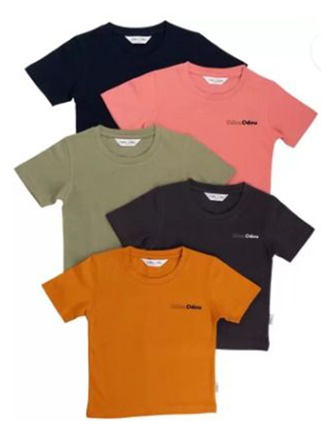 

DDOUDDOU Unisex Solid Round Neck Cotton T-shirt, Multi