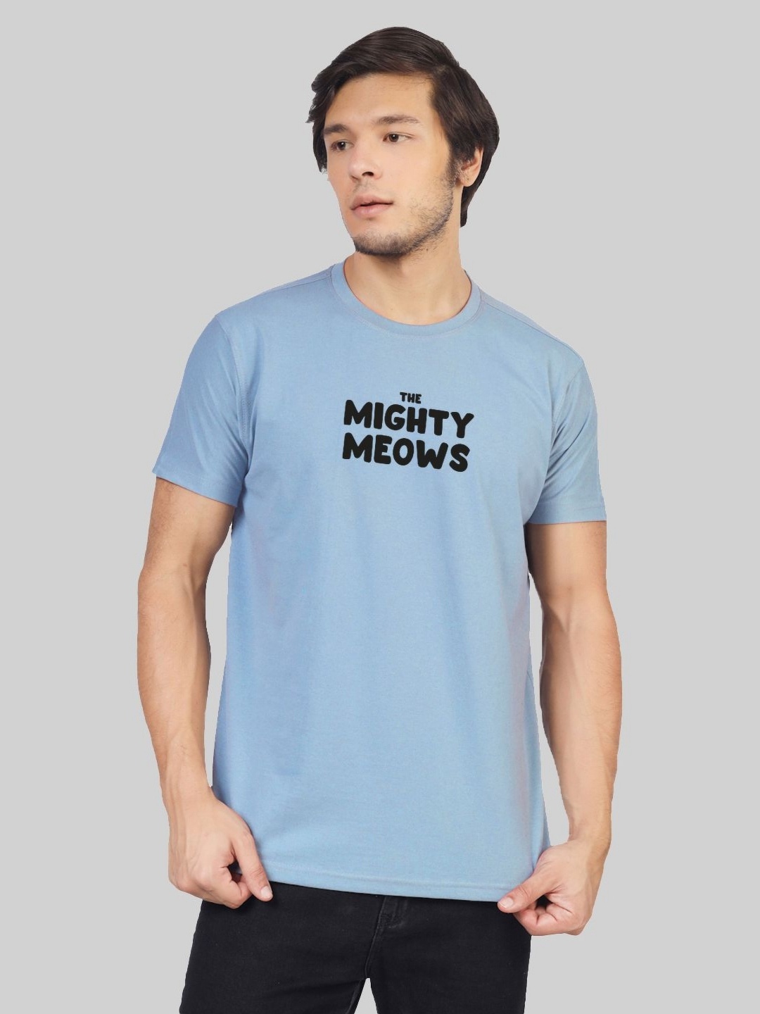 

Greylongg Men Graphic Printed Round Neck T-shirt, Blue