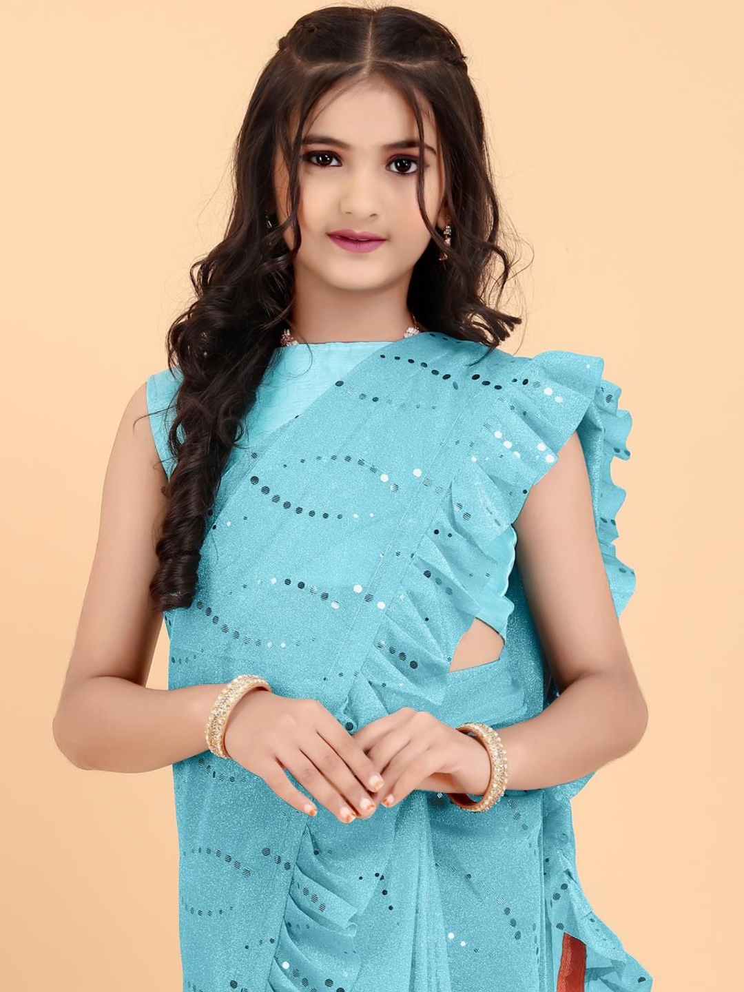 

Shrithi Fashion Fab Embellished Zari Supernet Saree, Blue