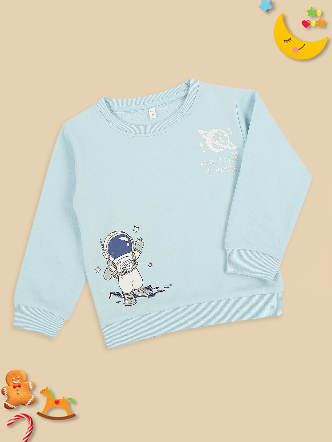 

MeeMee Boys Graphic Printed Sweatshirt, Blue