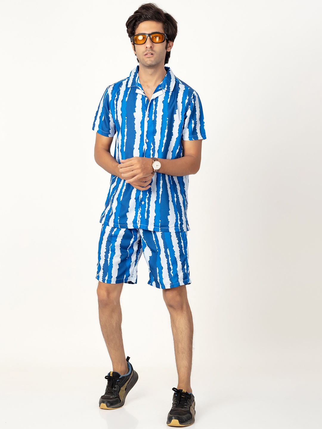 

Gavin Paris Printed Shirt & Shorts Co-Ords, Blue