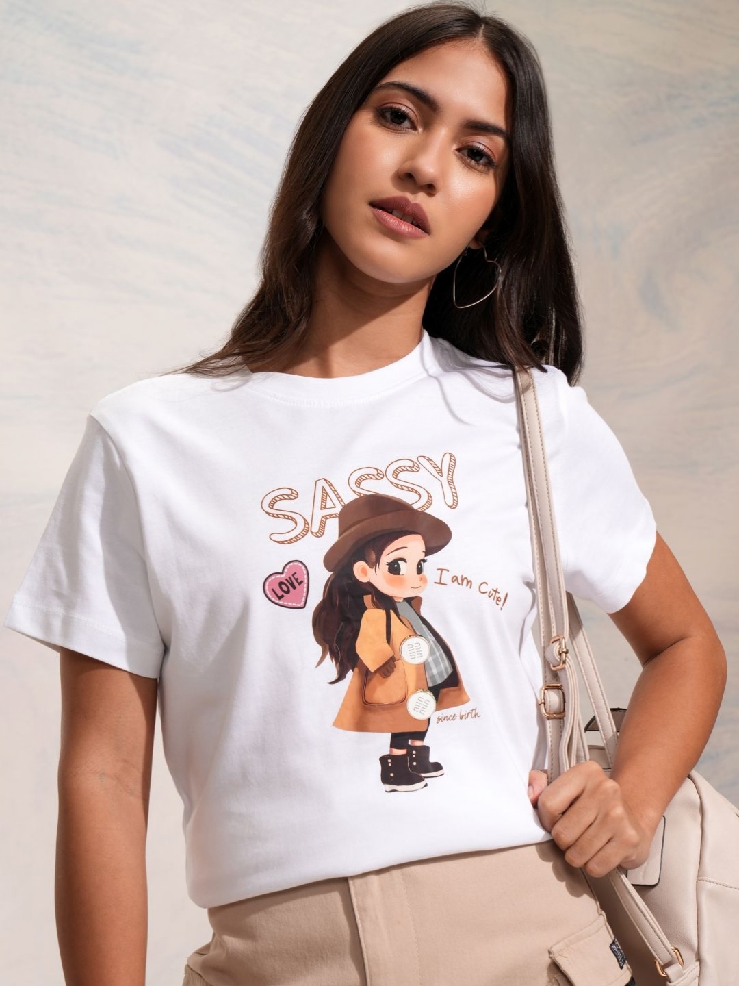 

Street By Tokyo Talkies Women Graphic Printed Round Neck Cotton T-shirt, White