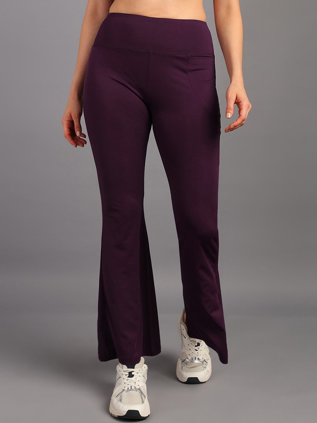 

HRX by Hrithik Roshan High-Rise Flared Tights, Magenta