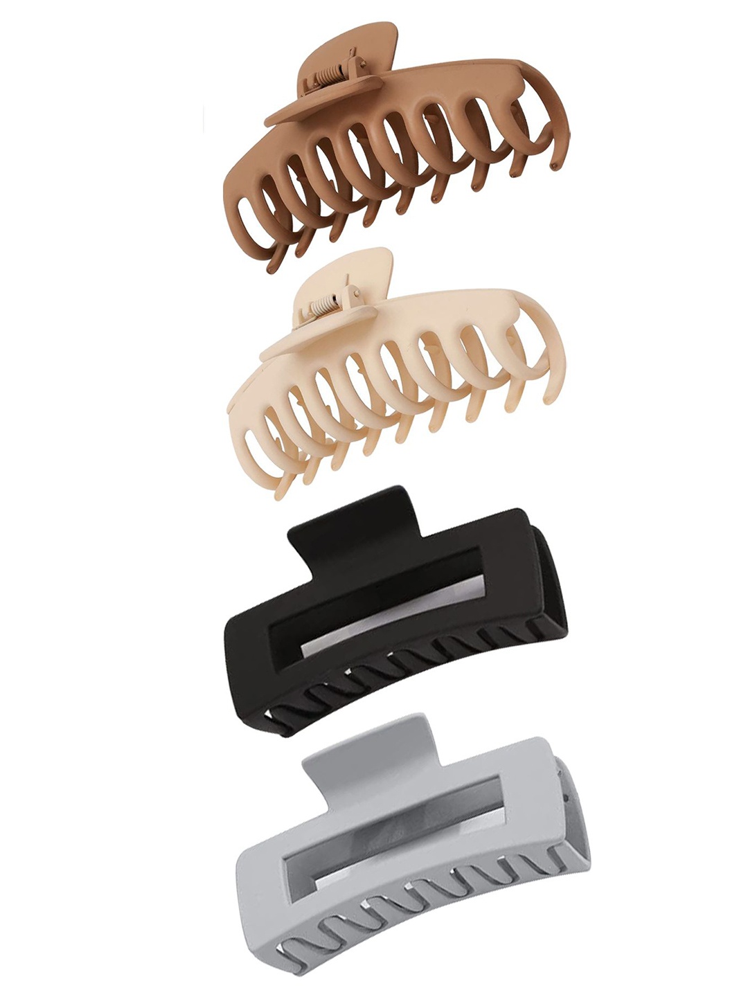 

Softwrap Women Set of 4 Spiral Claw Clip, Black