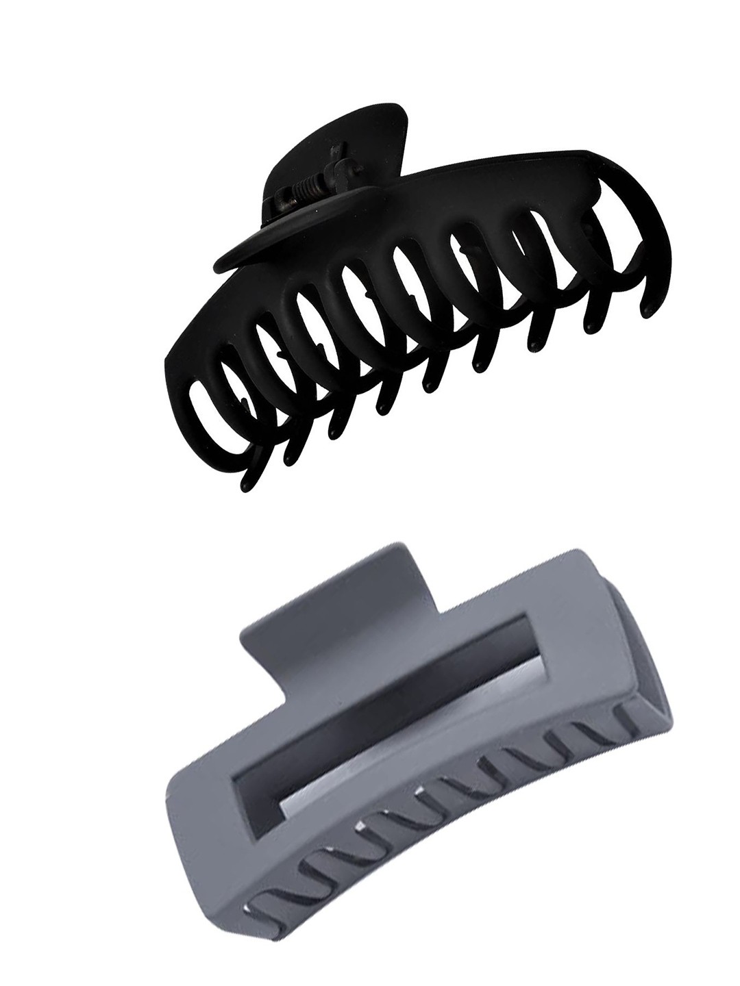 

Softwrap Women Set of 2 Spiral Claw Clip, Grey