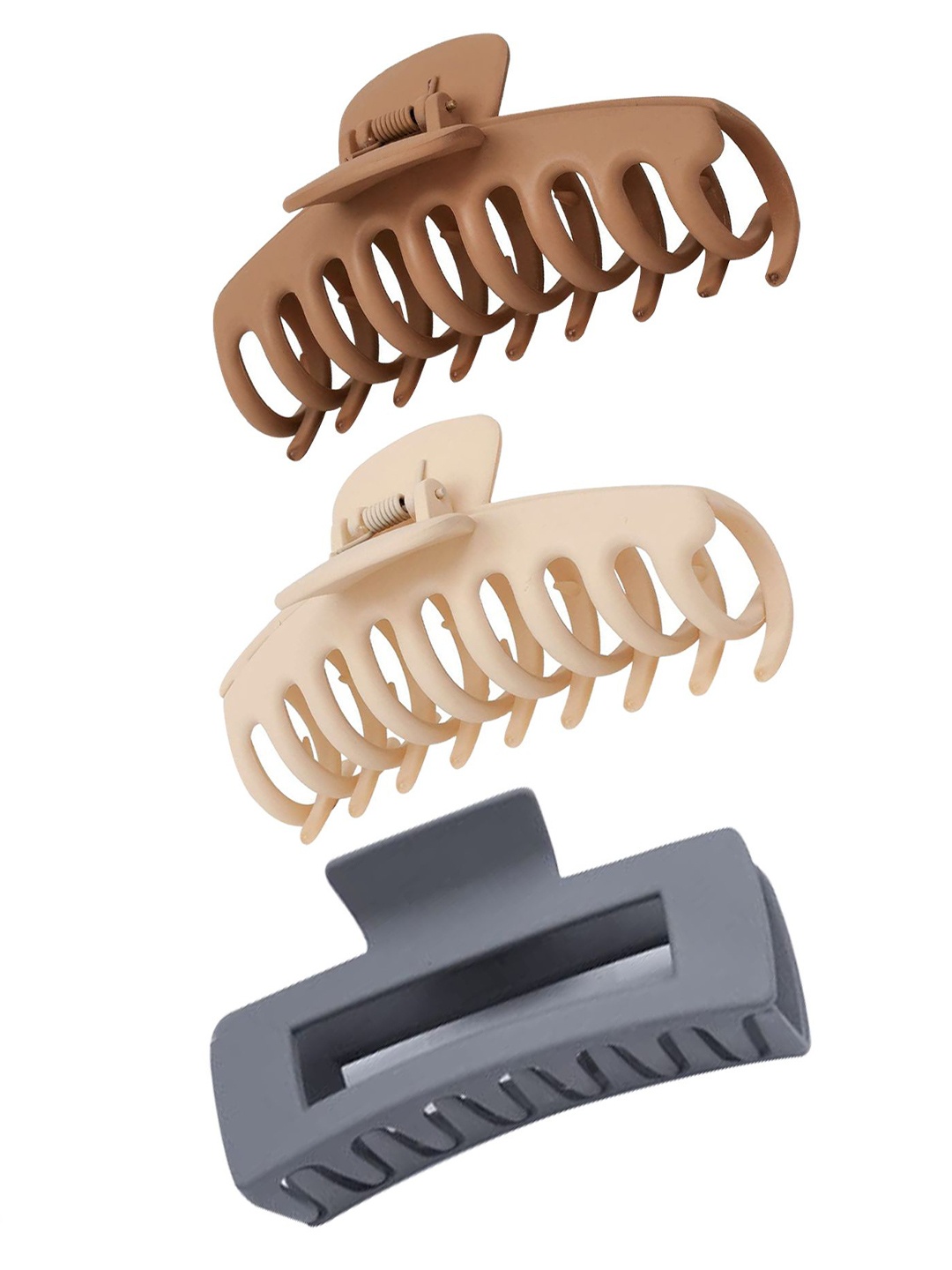 

Softwrap Women Set of 3 Claw Clip, Grey