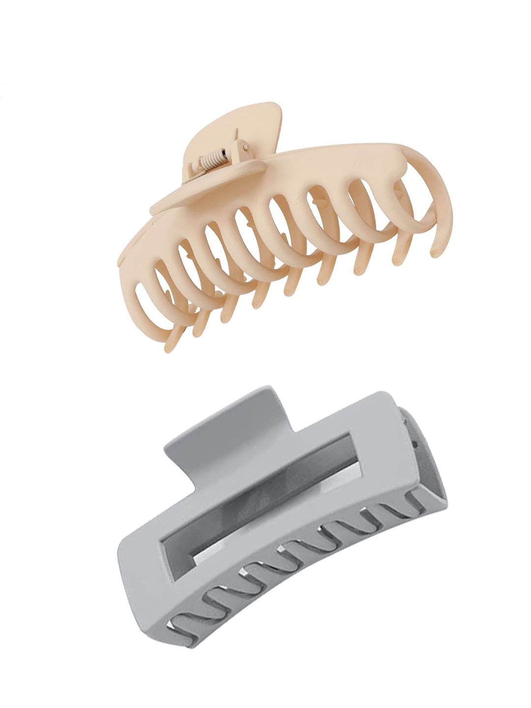 

Softwrap Women Set of 2 Spiral Claw Clip, Grey