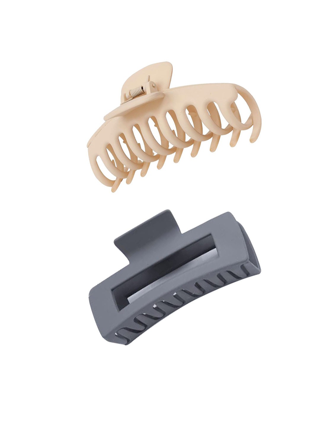 

Softwrap Women Set of 2 Spiral Claw Clip, Grey