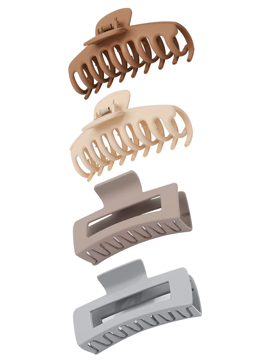 

Softwrap Women Set of 4 Claw Clip, Brown