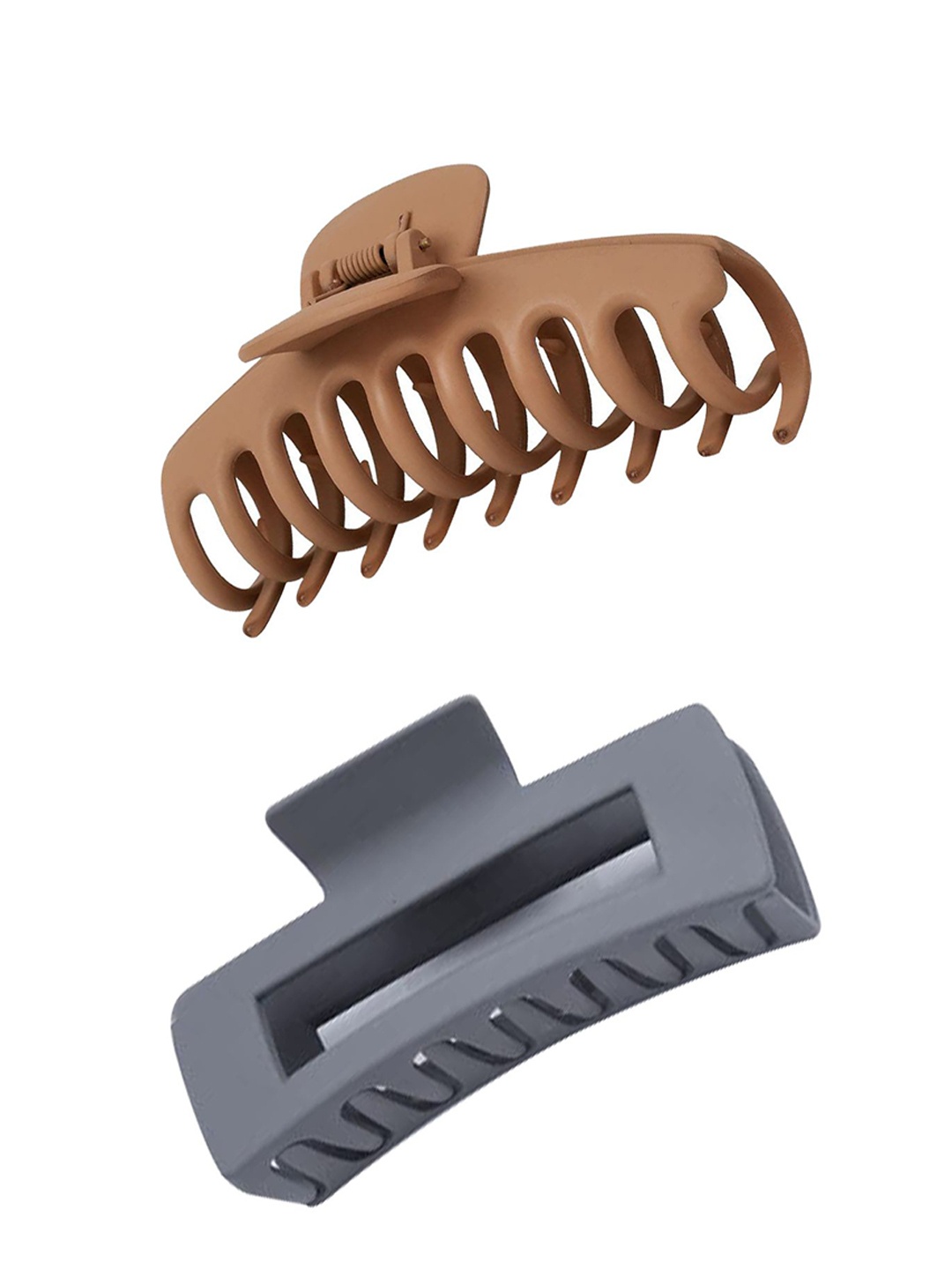 

Softwrap Women Set of 2 Spiral Claw Clip, Grey