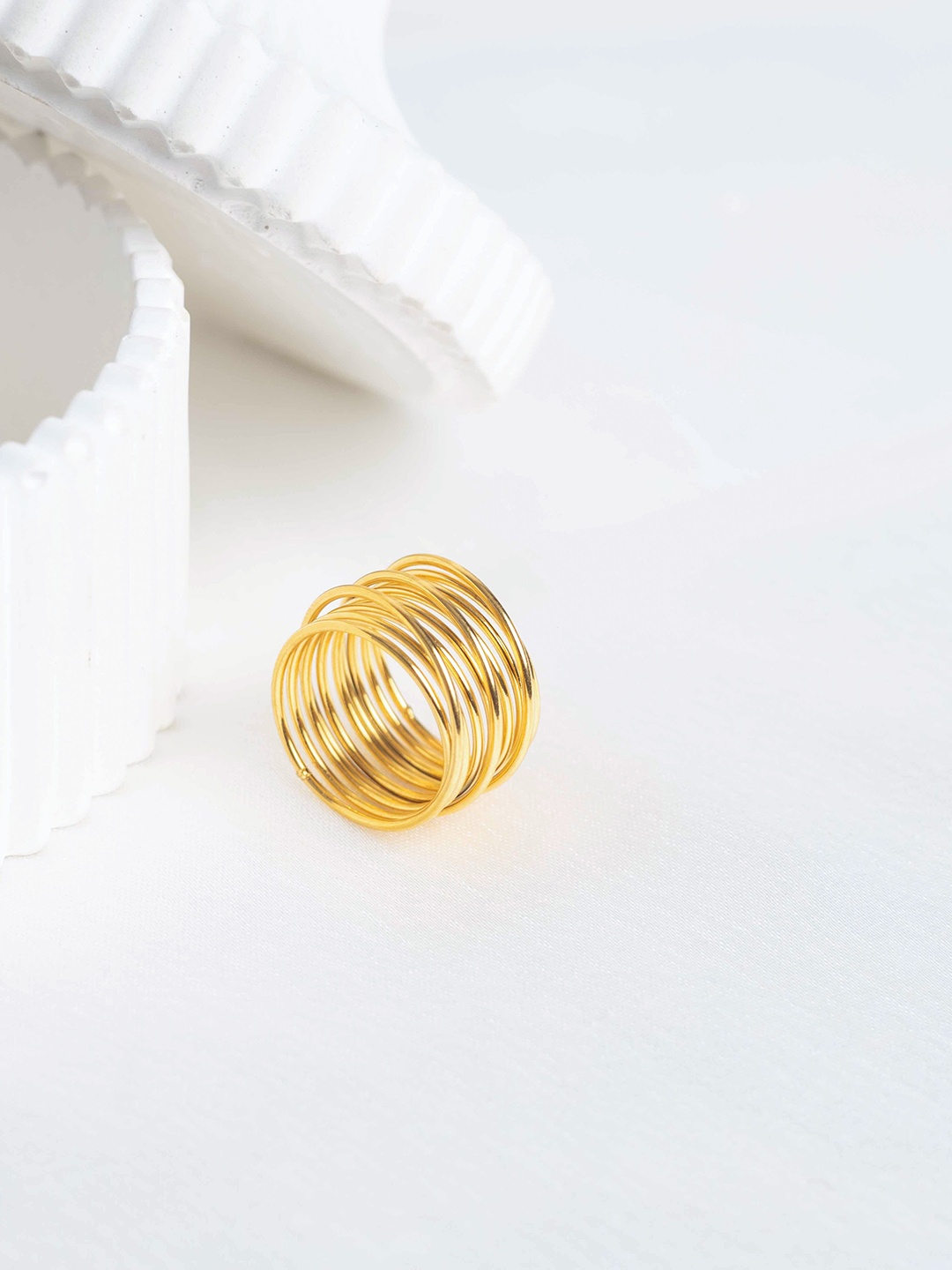 

Perfectly Average Gold Plated Coil Ring