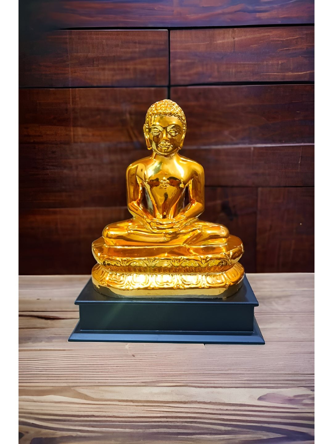 

SANKALAN CREATIONS Gold Toned & Black Religious Idol Showpiece