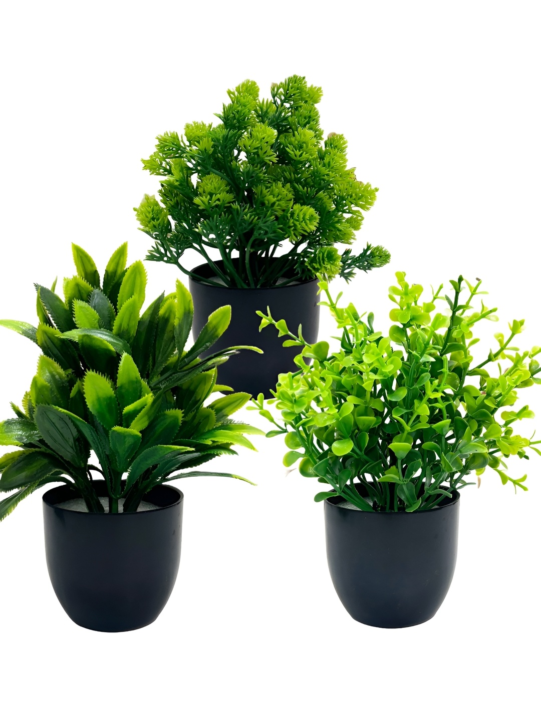 

Dekorly Green 3 Pieces Gardenia Eucalyptus Artificial Plant With Pot