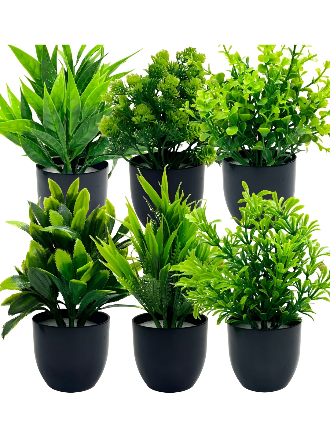 

Dekorly Green 6 Pieces Gardenia Eucalyptus Artificial Plant With Pot