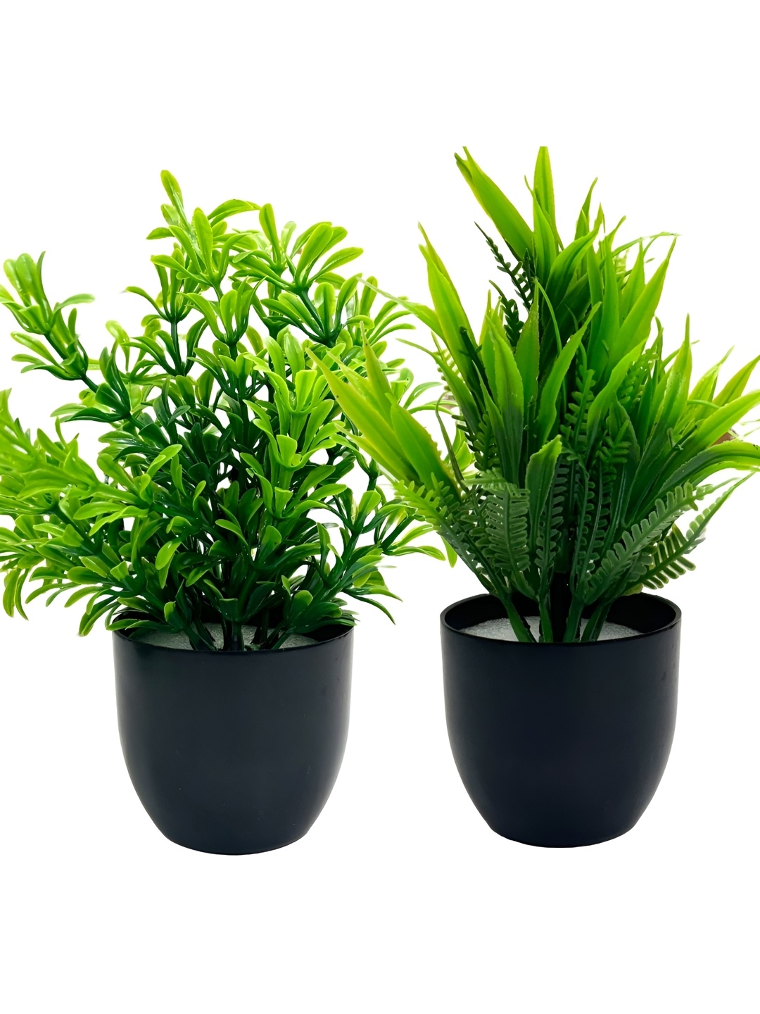 

Dekorly Green 2 Pieces Fake Flower Plant Cute Potted