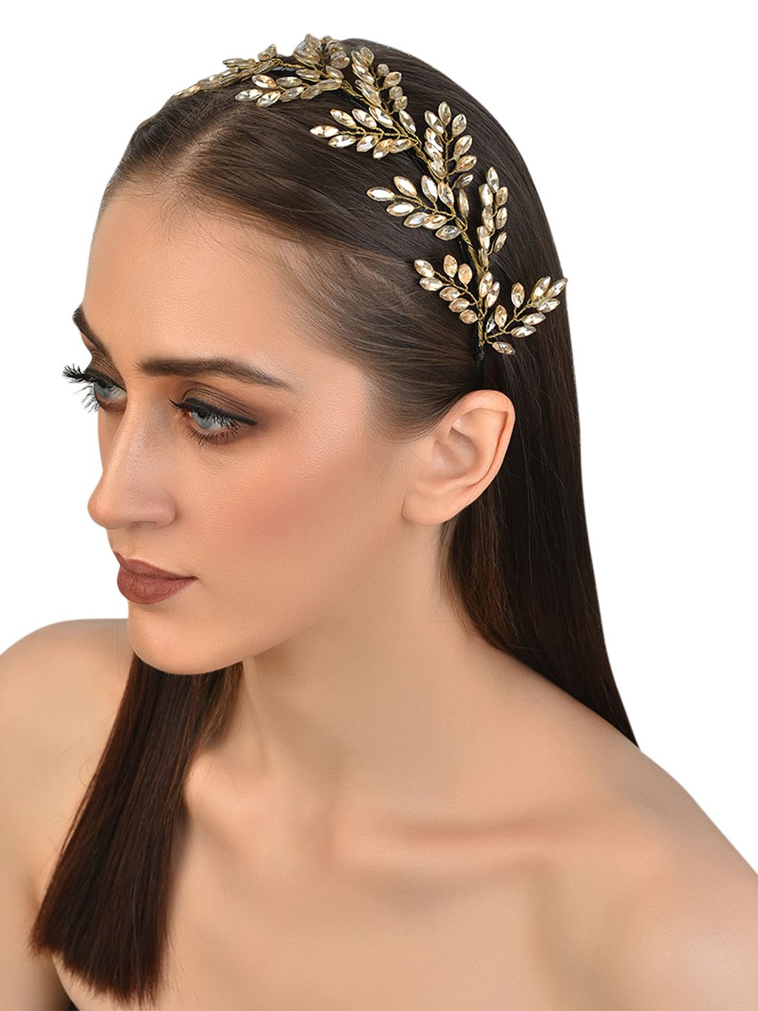 

VOGUE HAIR ACCESSORIES Women Embellished Hairband, Gold