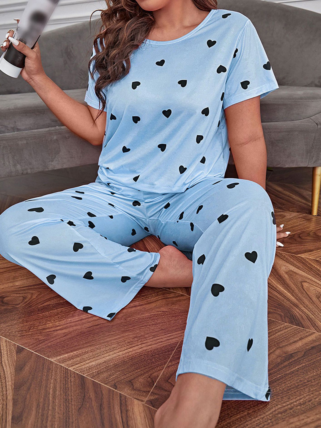 

LULU & SKY Printed Night Suits, Blue