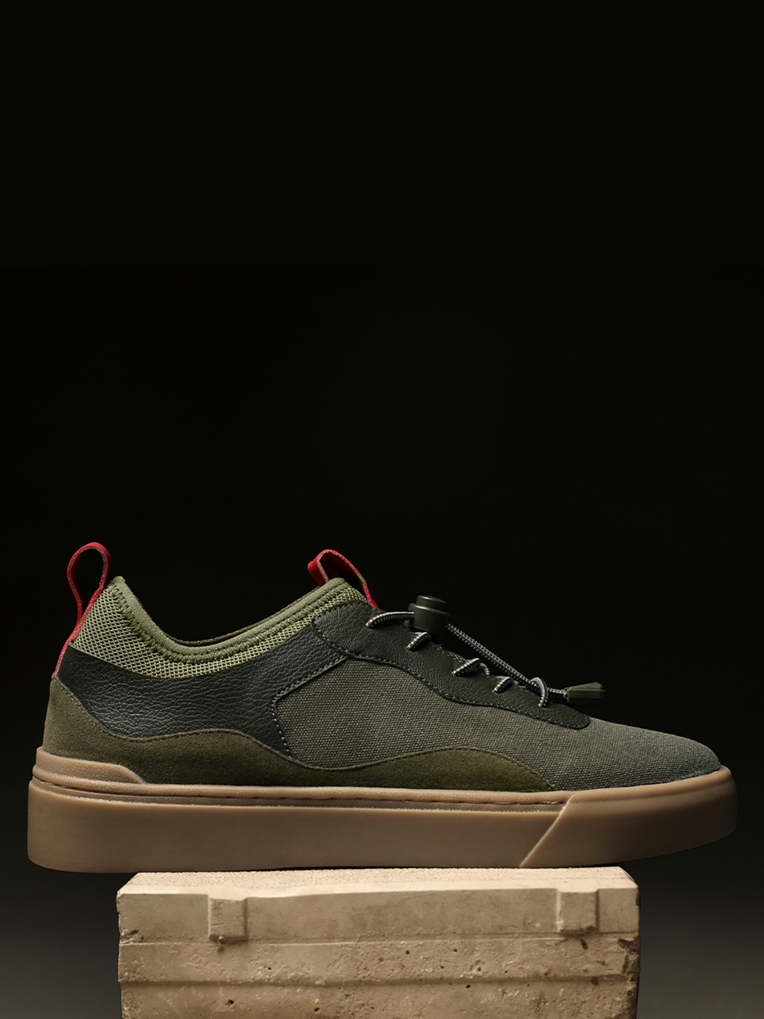 

Ludic Canvas Classic Mid-Top Suede Sneakers, Green