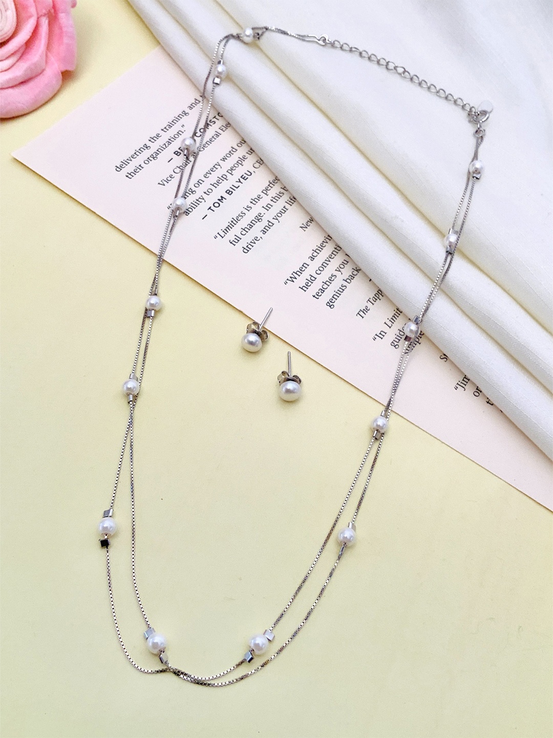 

DURGA INTERNATIONAL 925 Sterling Silver Beaded Jewellery Set