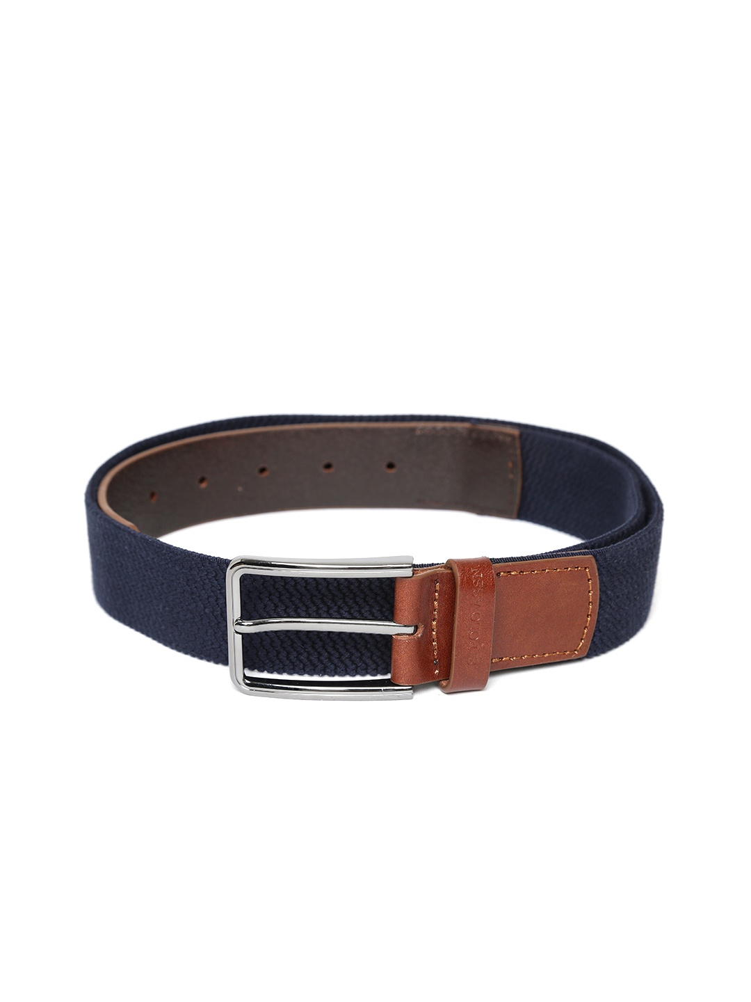 

U.S. Polo Assn. Men Navy Blue & Brown Solid Belt
