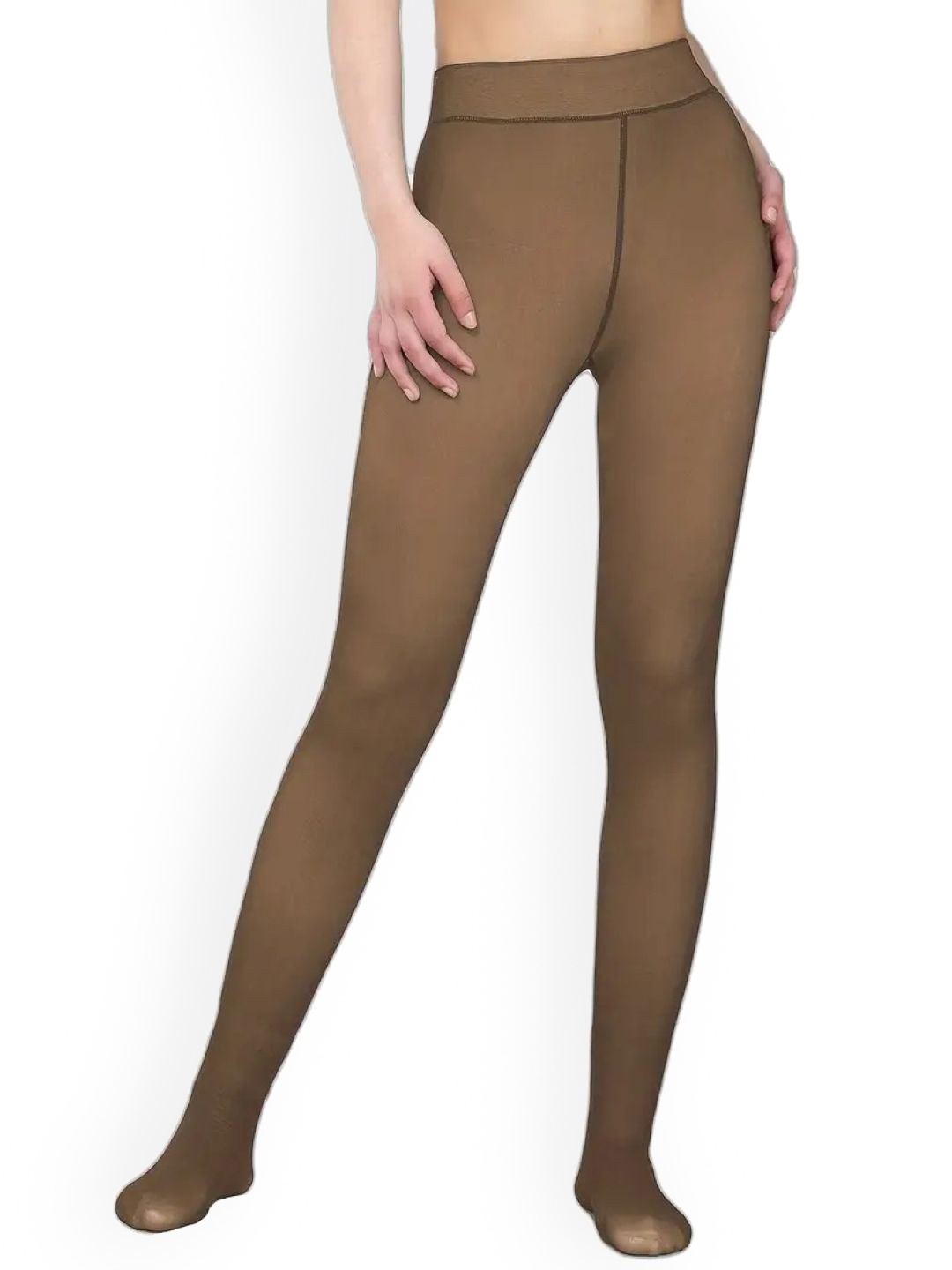 

Poftik Fleece Dual Tone Winter Warm Pantyhose Stockings, Black