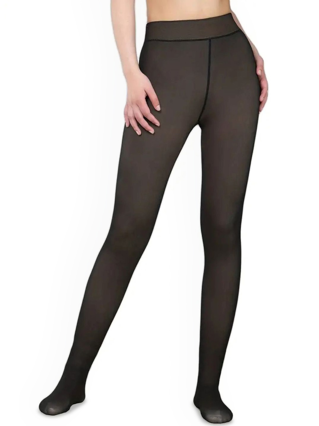 

Poftik Women Stretchable Stockings, Black