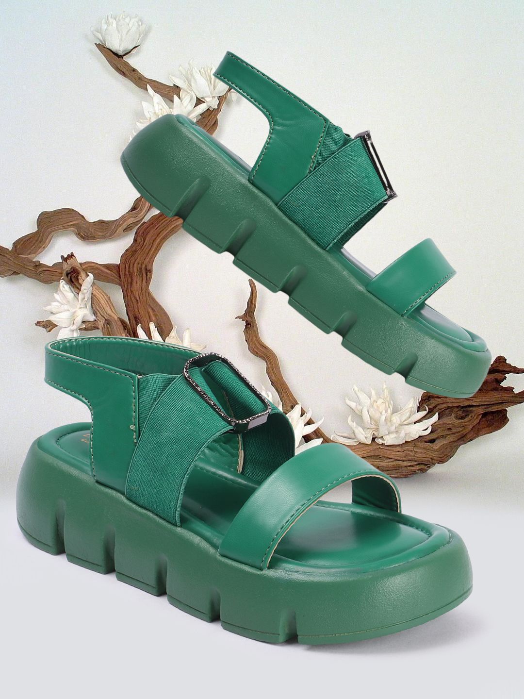 

madam glorious Flatform Sandals, Green