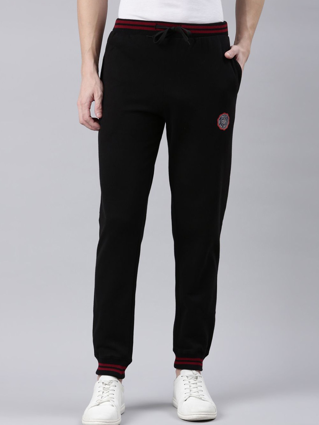 

DIXCY SCOTT Zane Men Pure Cotton Joggers, Black