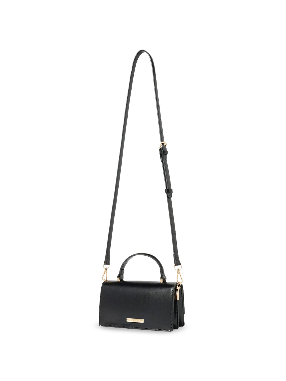 

Forever New Colourblocked PU Half Moon Satchel, Black