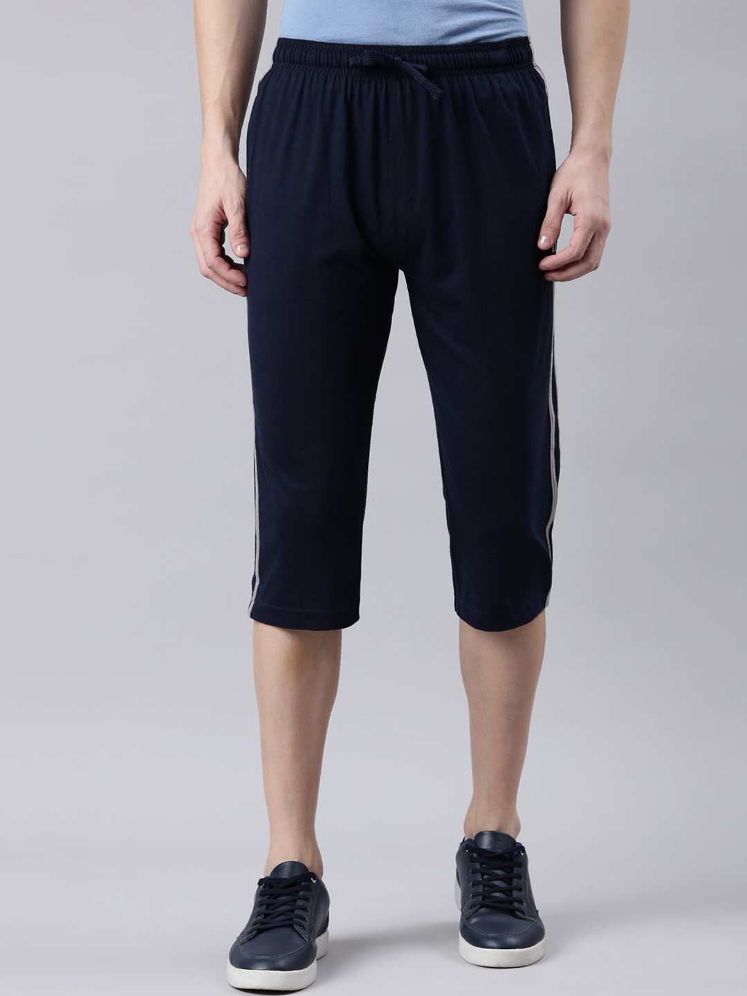 

DIXCY SCOTT Men Mid-Rise Cotton Shorts, Blue