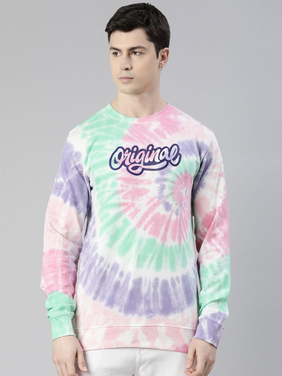 

recast Men Abstract Printed Long Sleeves Round Neck Sweatshirt, Multi