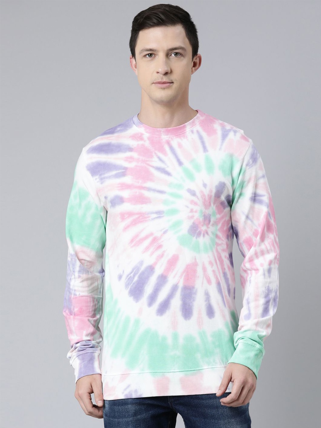 

recast Men Abstract Printed Long Sleeves Round Neck Sweatshirt, Multi