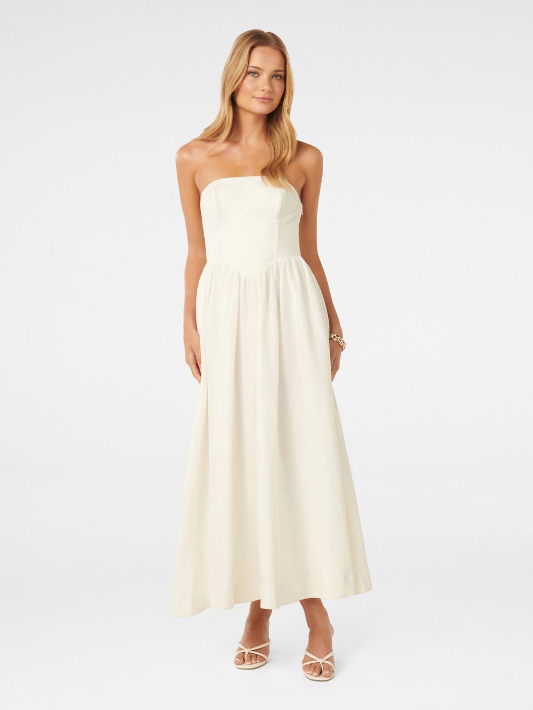 

Forever New Linen Maxi Dress, White