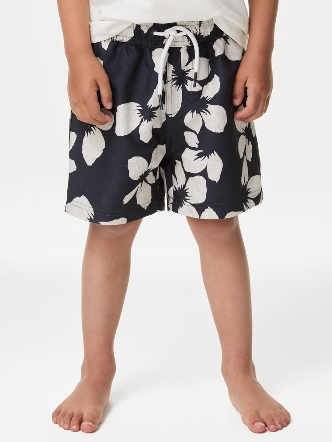 

Marks & Spencer Boys Floral Printed Swim Shorts, Navy blue