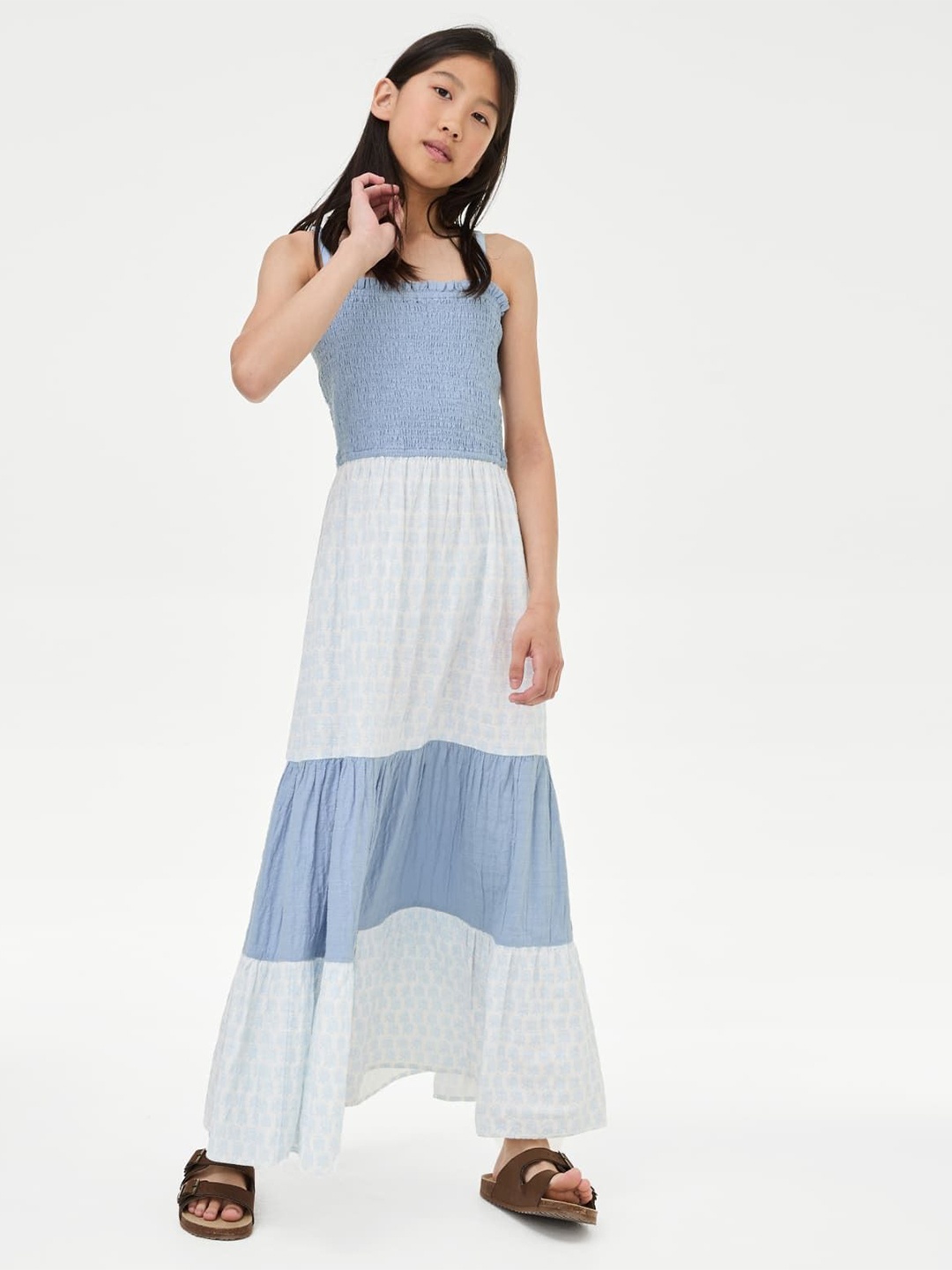 

Marks & Spencer Colourblocked Maxi Dress, Blue