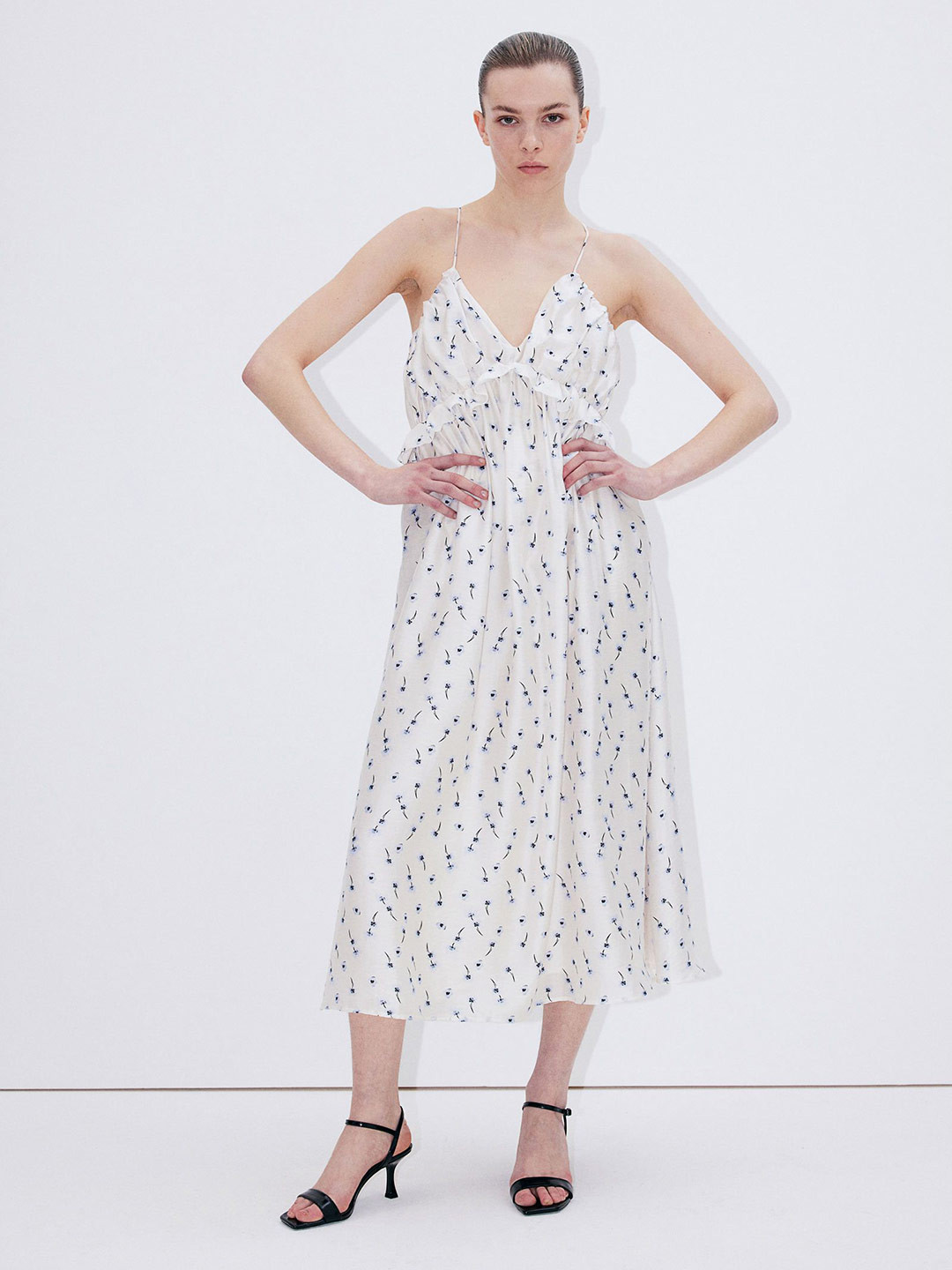 

H&M Frill-Trimmed Dress, White