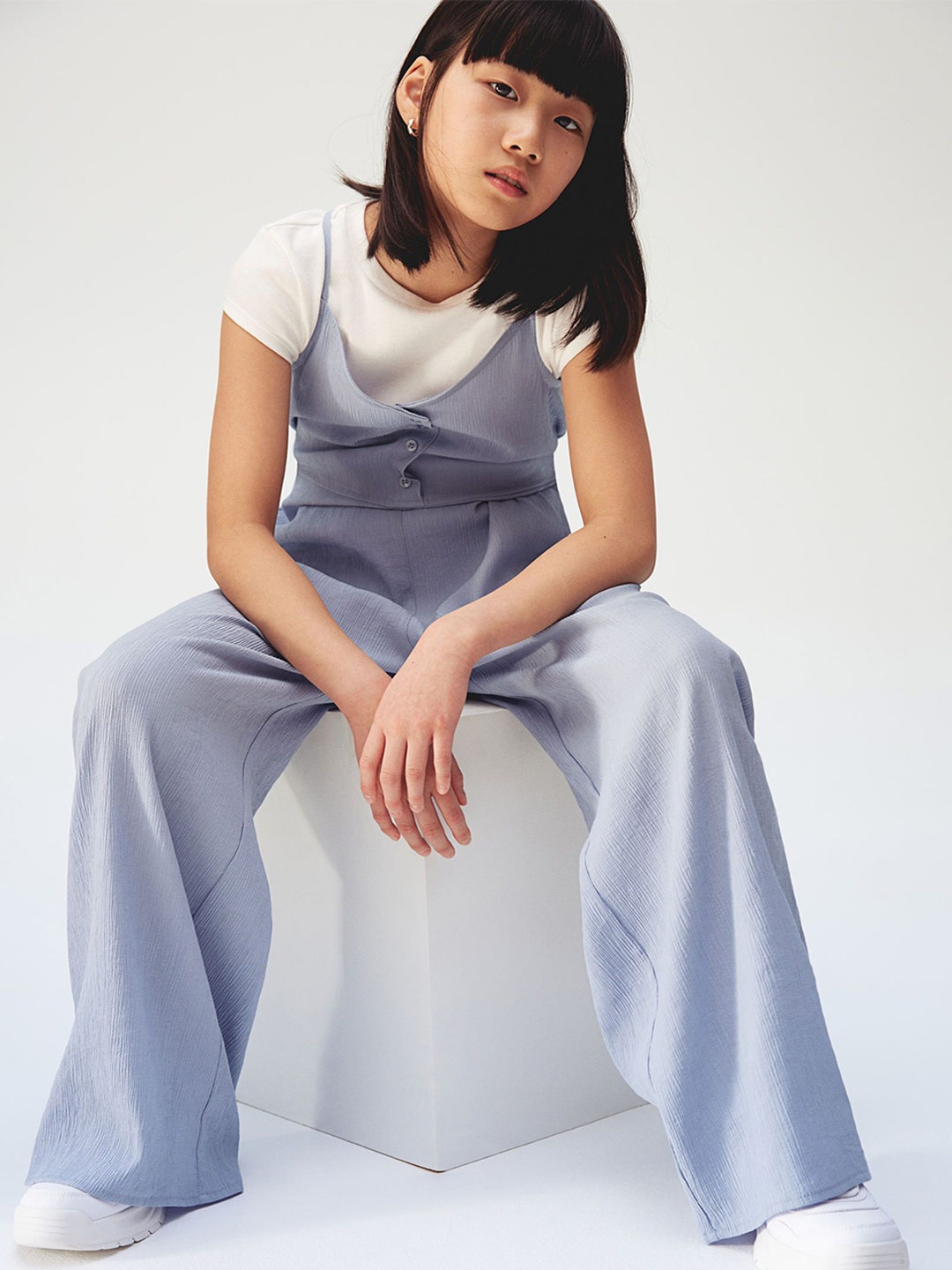 

H&M Girls Woven Jumpsuit, Purple