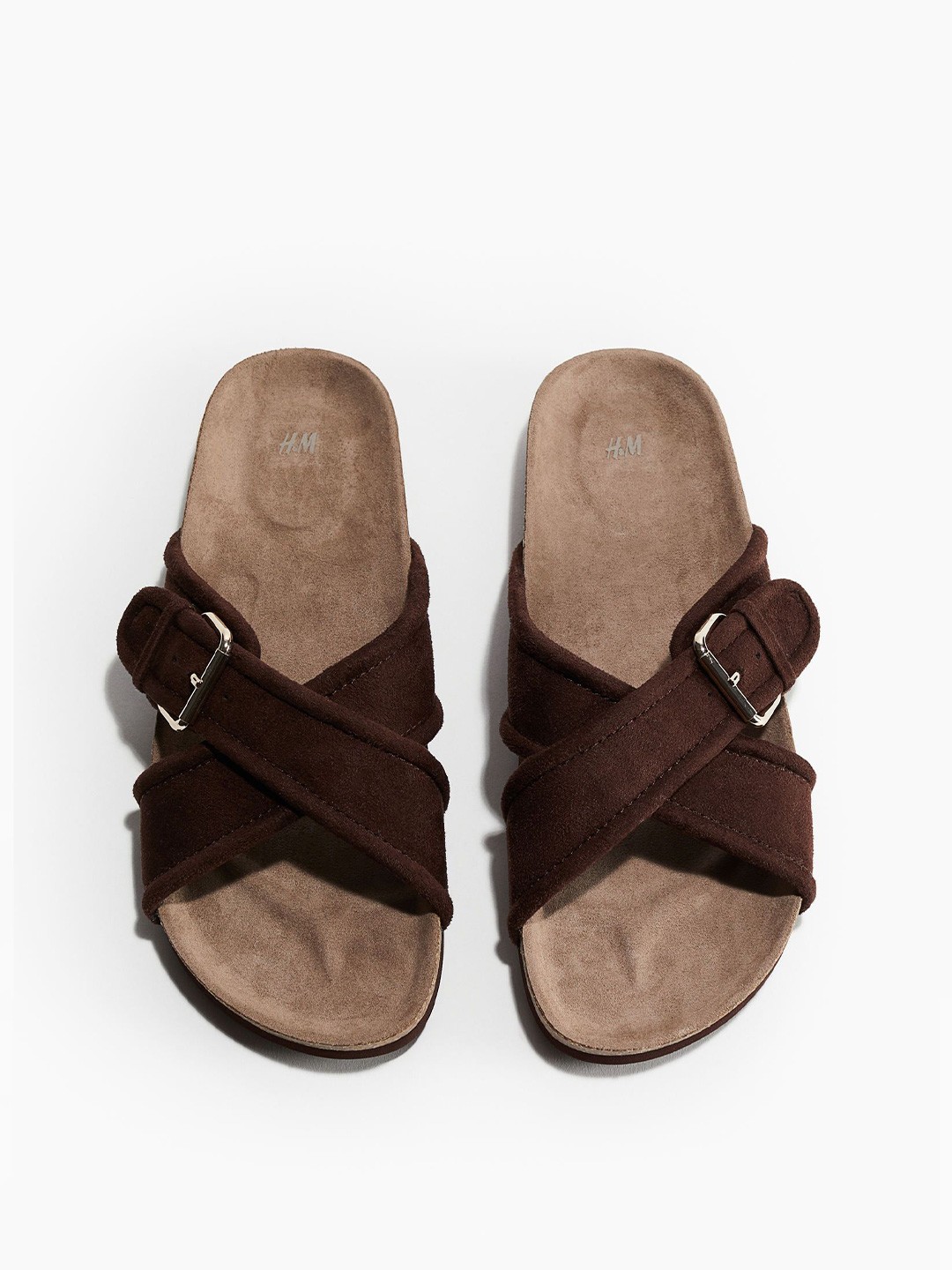 

H&M Crossover-Strap Flats, Brown
