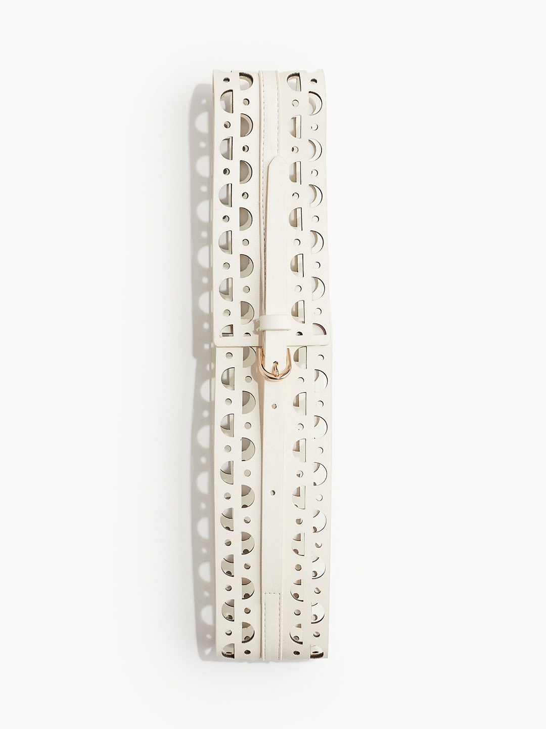 

H&M Perforated Waist Belts, White
