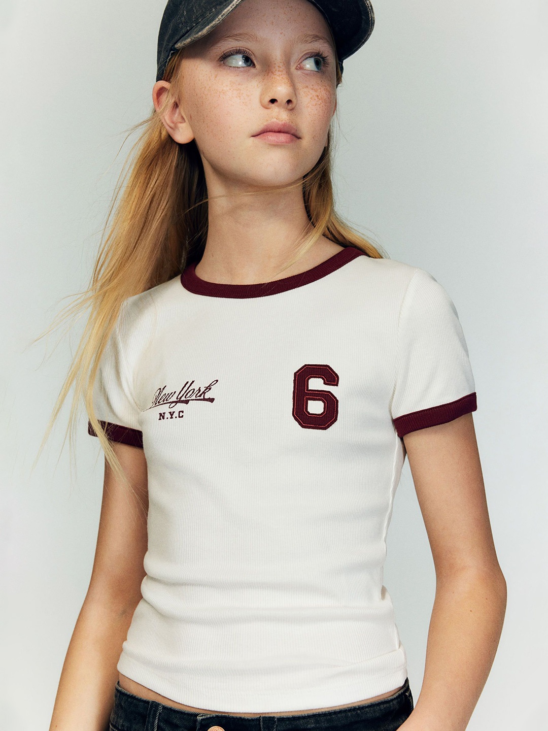 

H&M Girls Cotton Jersey Tops, White