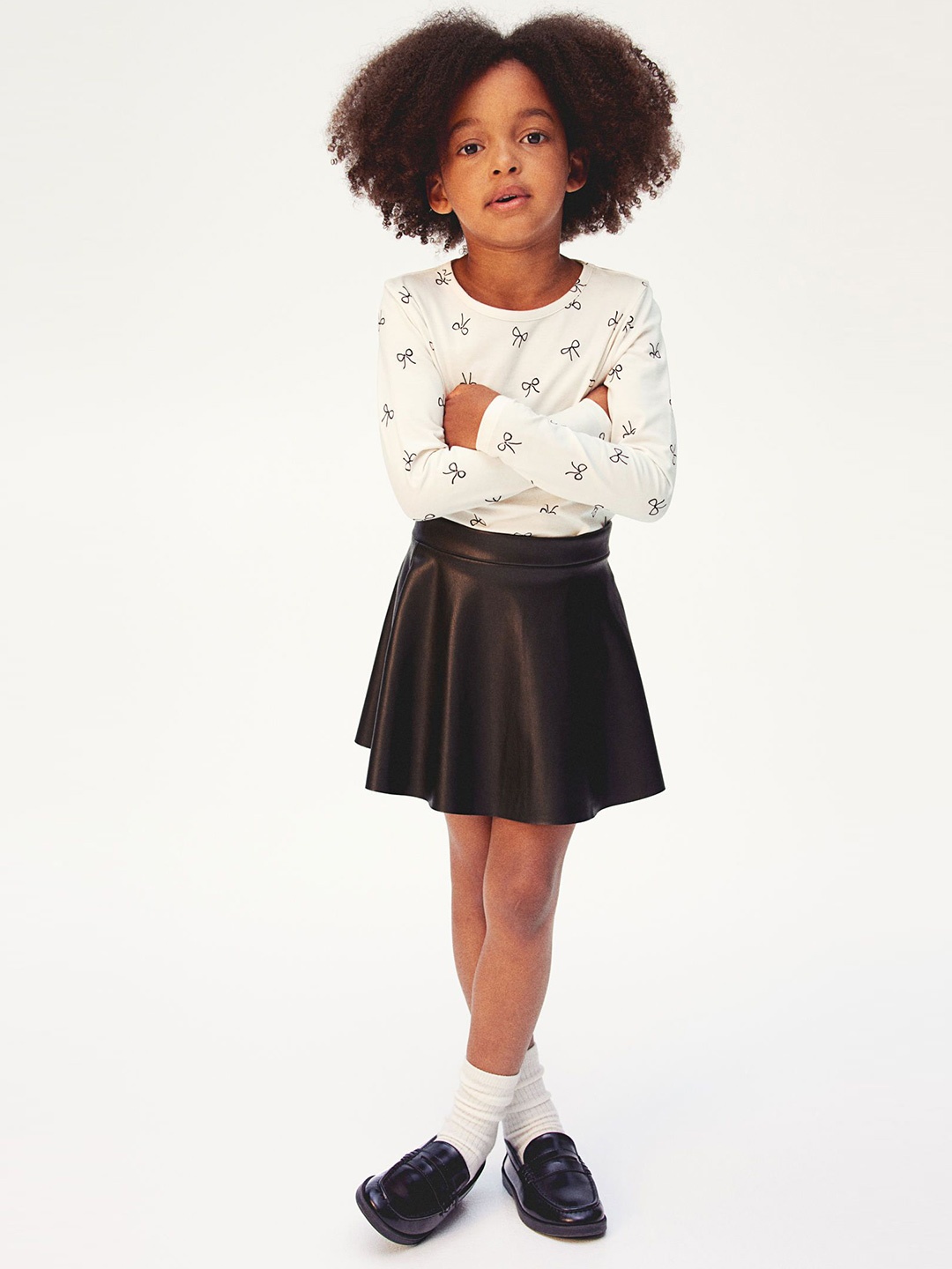 

H&M Girls Printed Jersey Tops, White