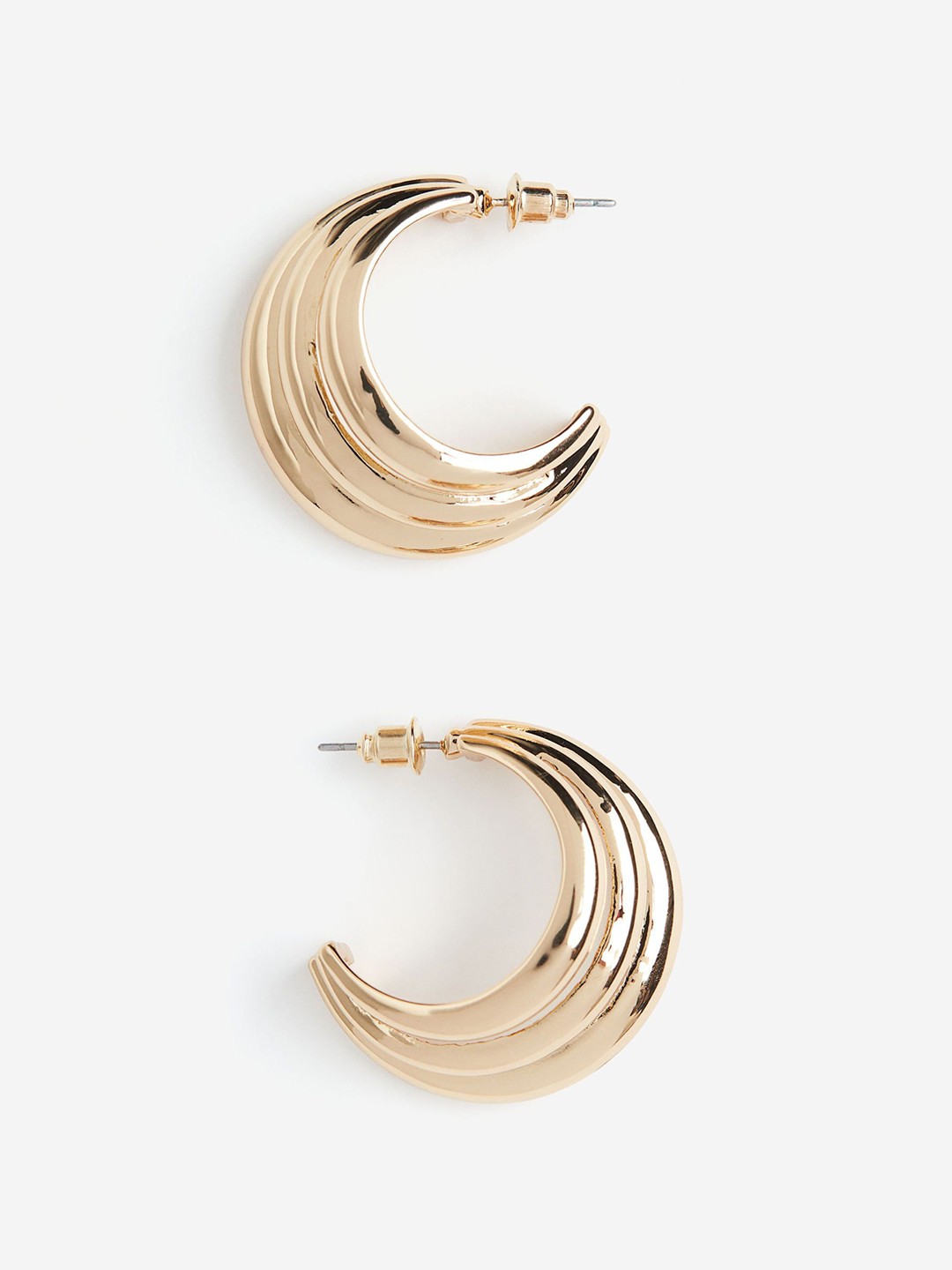 

H&M Curved Earrings, Gold