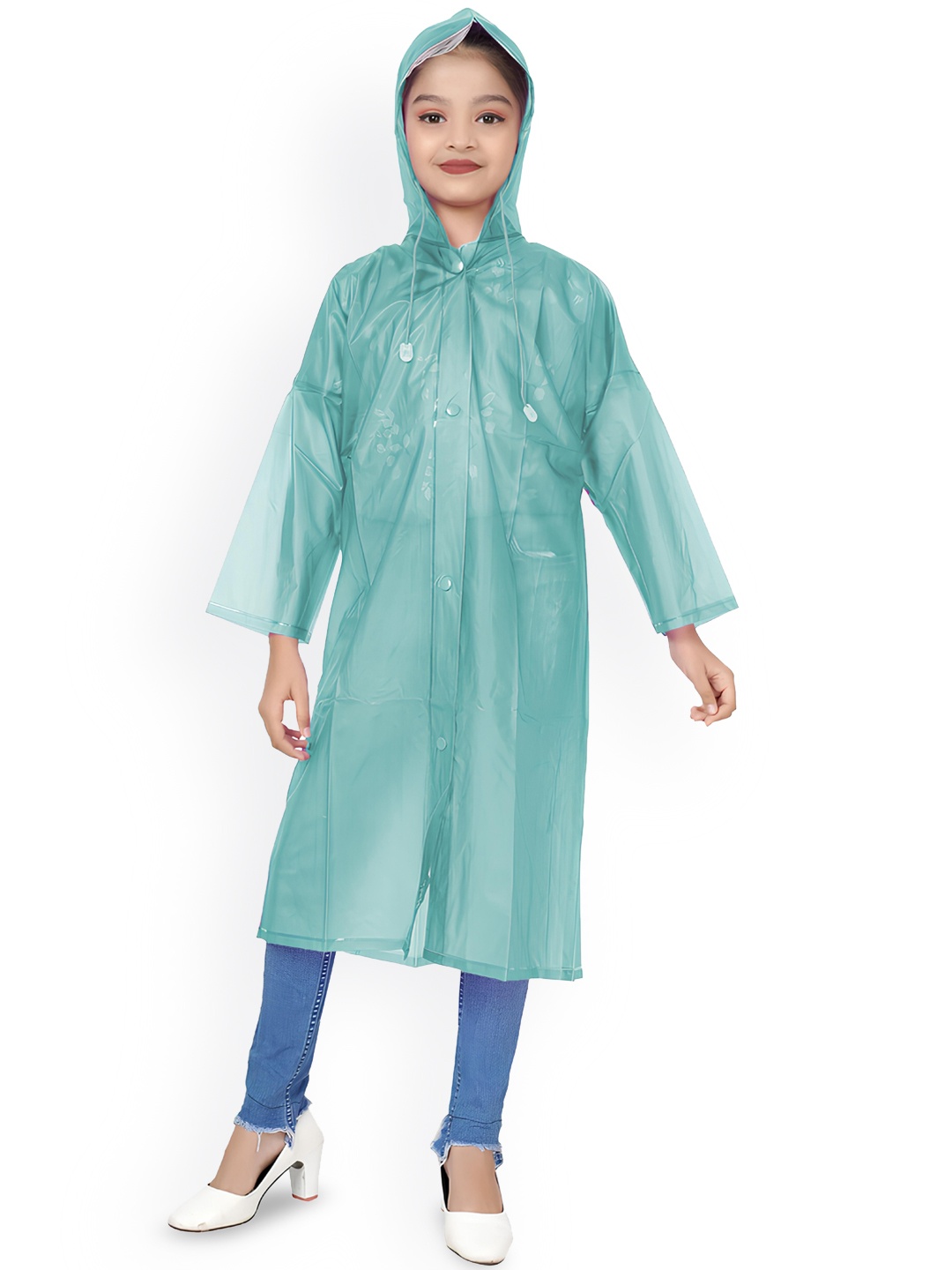 

BAESD Kids Full Sleeves Waterproof Rain Jacket, Green