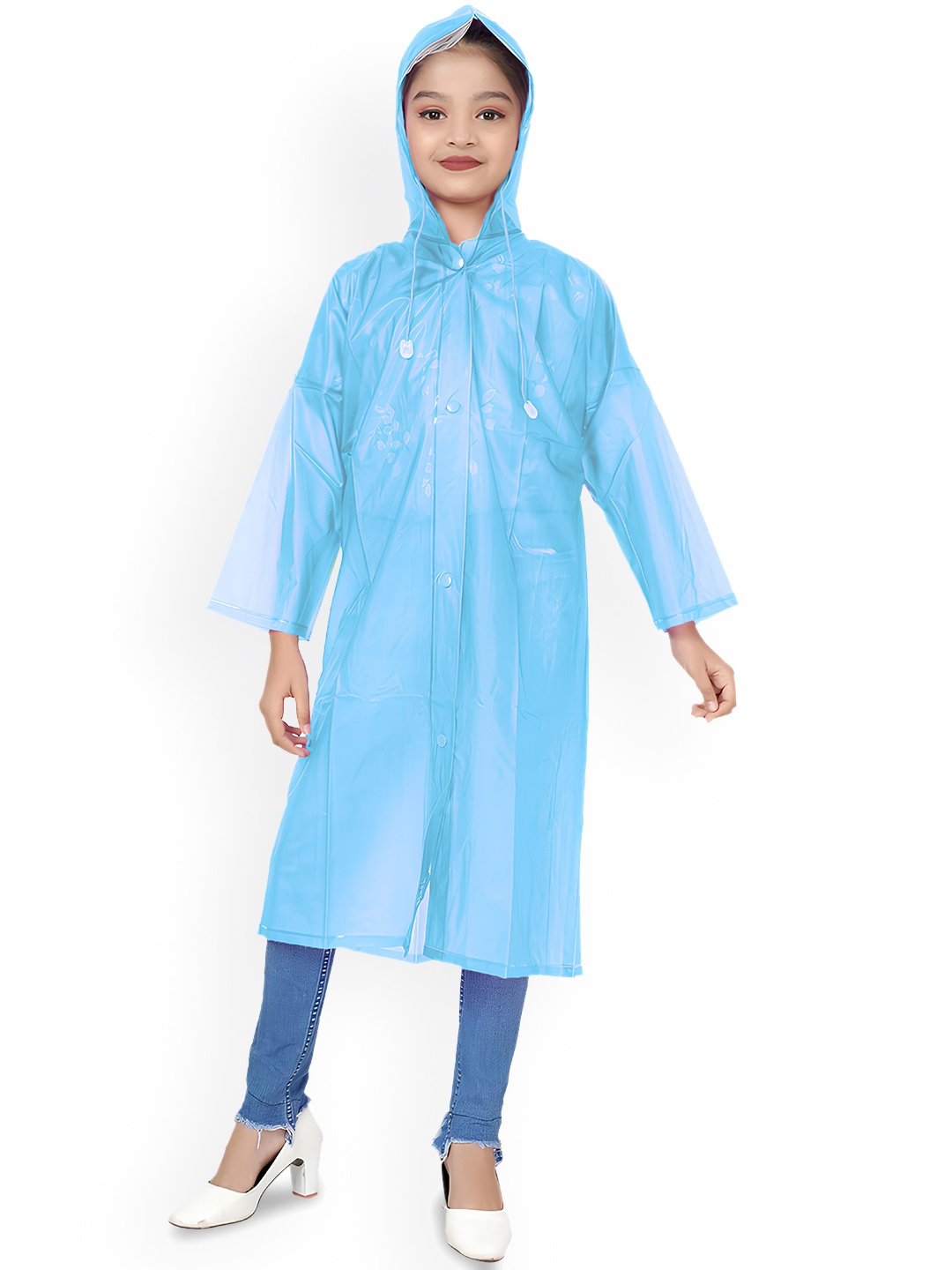 

BAESD Kids Full Sleeves Waterproof Rain Jacket, Blue