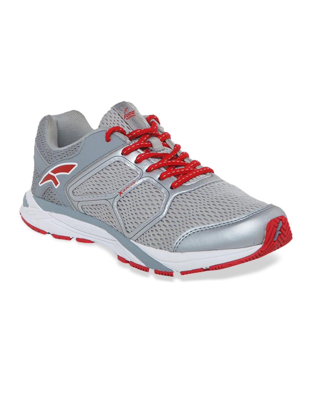 

FURO by Red Chief Men Silver-Toned Mesh Mid-Top Running Shoes